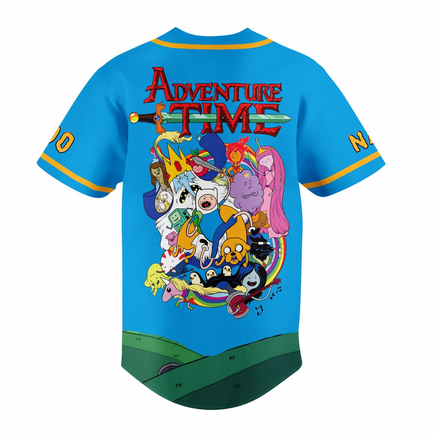 Customized Adventure Time Finn &amp; Jake Funny Trip Baseball Jersey