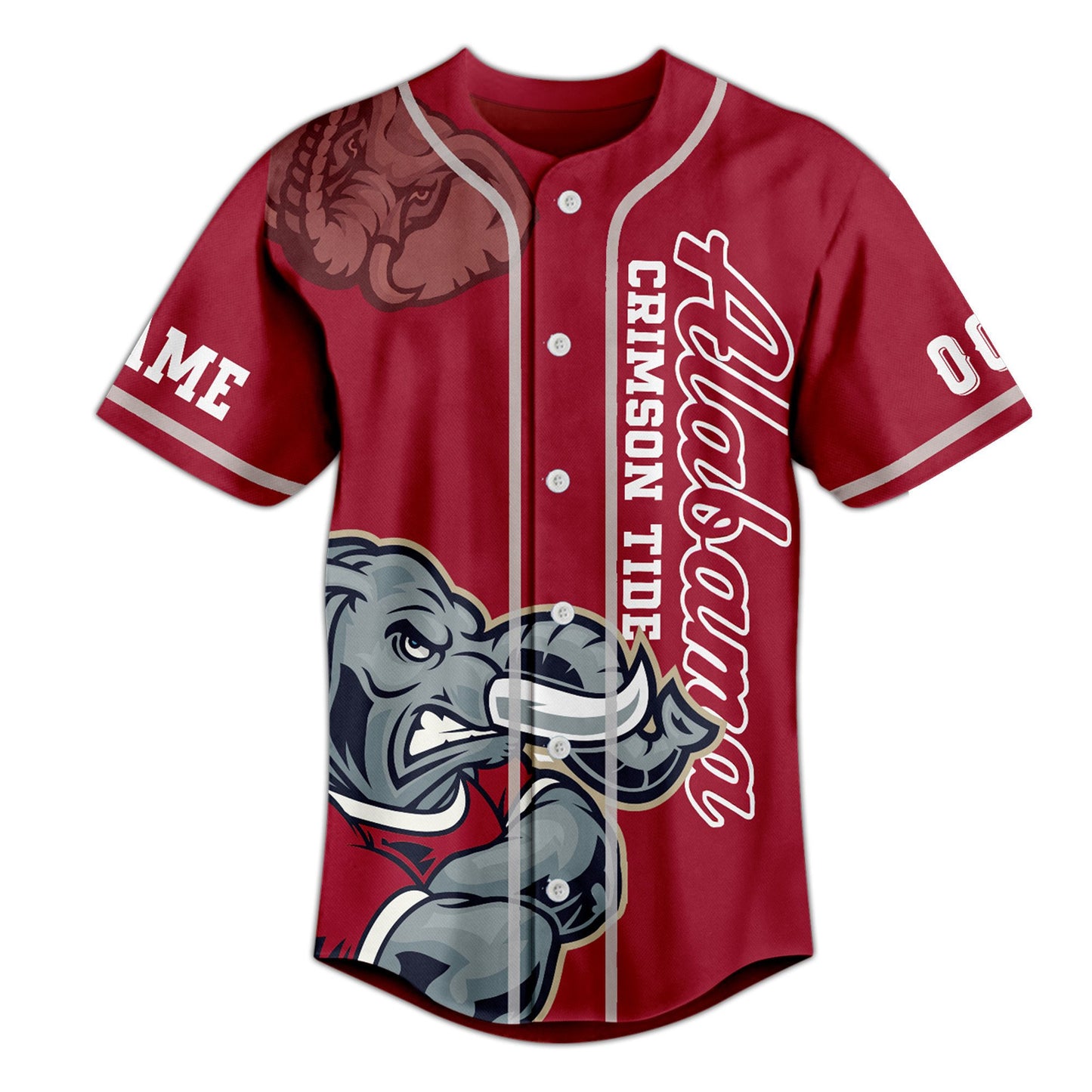 Customized Alabama Crimson Tide Football Sport Red Baseball Jersey