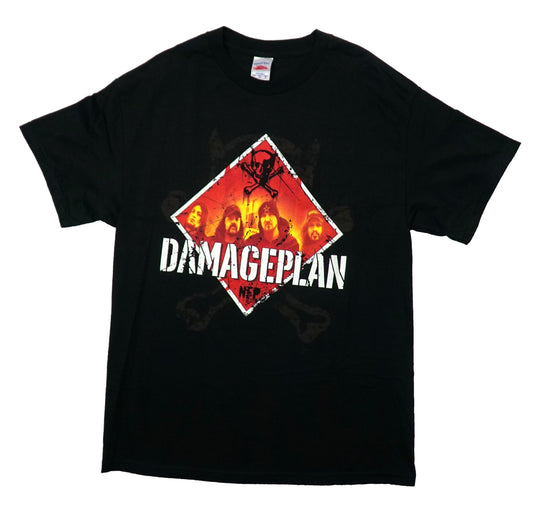 Damage plan Mens T-Shirt - NFP  In White Dimond Below  Bigger Skull Back Hoodie, Sweatshirt | InkThreadWorks.com (Image 1)