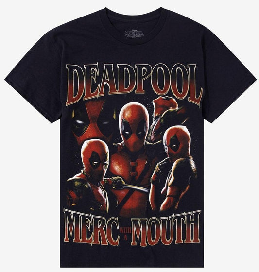 Deadpool Mens T-Shirt -  Merc with a Mouth Movie  Group Image