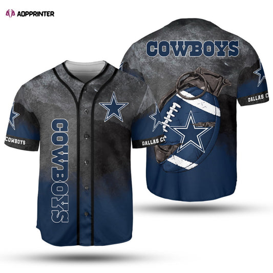 Dallas Cowboys Baseball Jersey, Cowboys Word And Grenade, Dallas Cowboys Gifts Ideas - Perfect Gifts For Your Loved Ones Jersey Shirt - Aopprinter