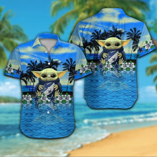 Dallas Cowboys Short Sleeve Button Up Tropical Hawaiian Shirt VER010