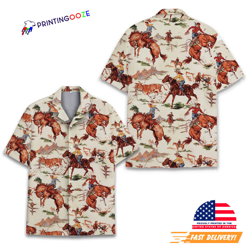 Dallas Cowgirl, Western Cowboy Hawaiian Shirt