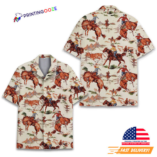Dallas Cowgirl, Western Cowboy Hawaiian Shirt