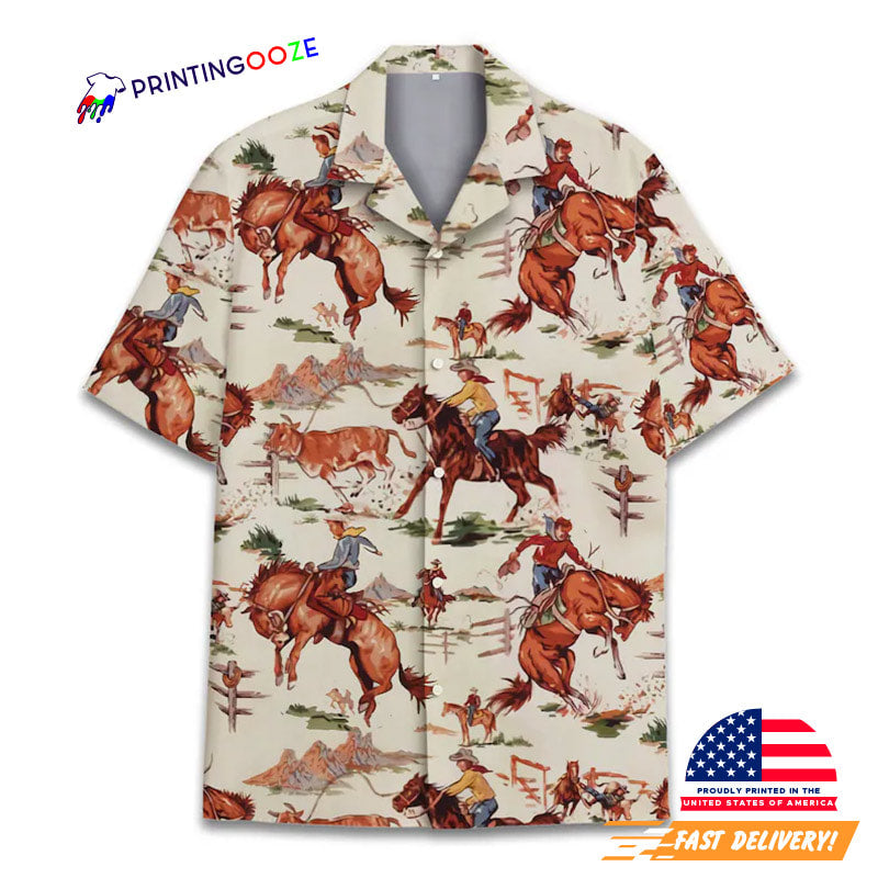 Dallas Cowgirl, Western Cowboy Hawaiian Shirt
