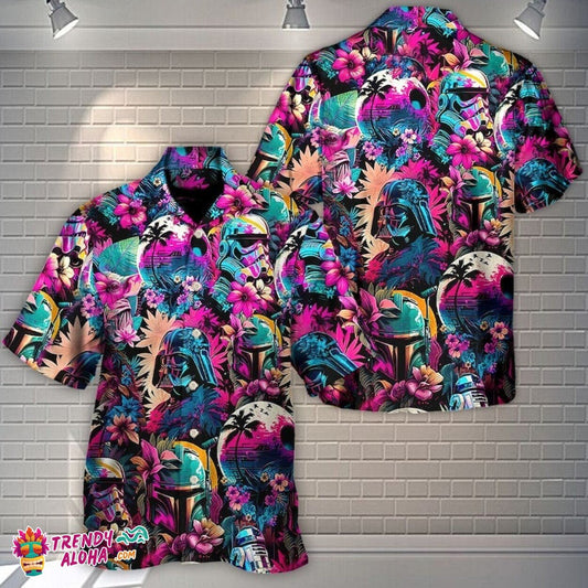 Darth Vader Pirate Theme Hawaiian Shirt Family Starwars Beachwear