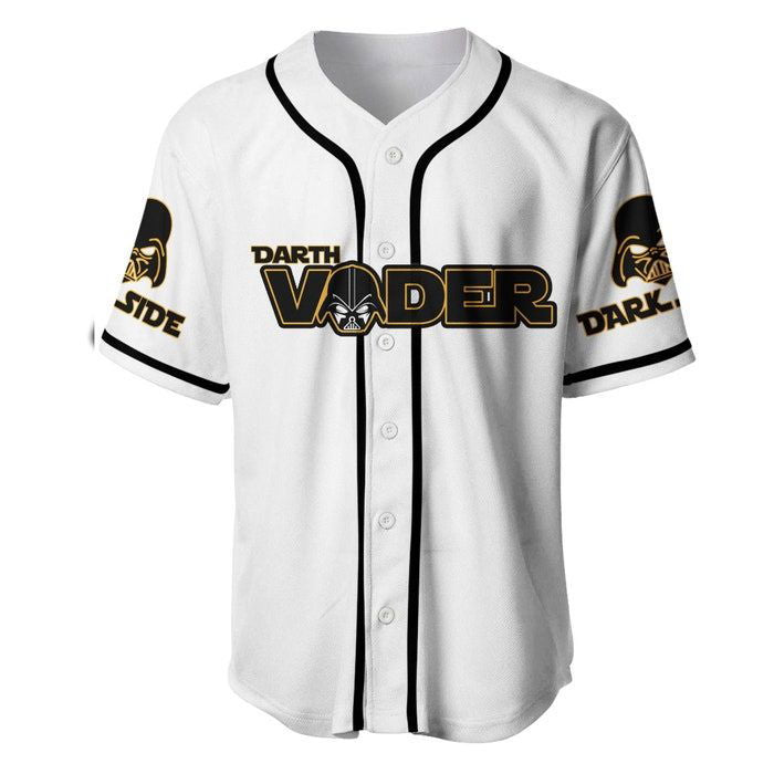Darth Vader Star Wars White Yellow Disney Unisex Cartoon Graphics Casual Outfits Custom Baseball Jersey Gifts for Fans - lylyprint.com