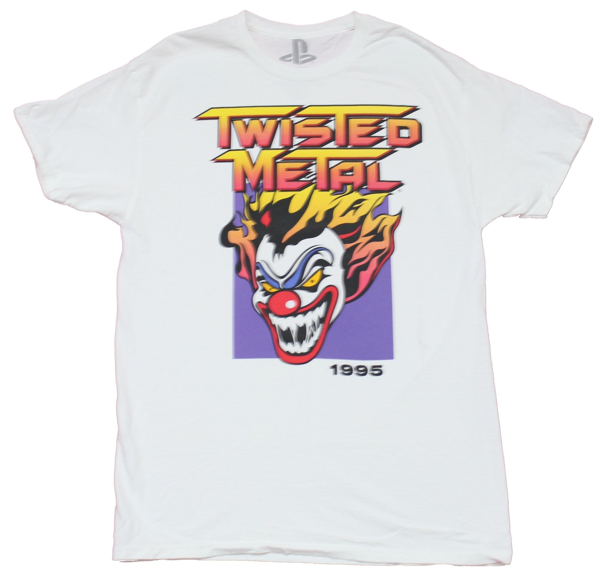 Twisted Metal Mens T-Shirt -  1995 Smiling Sweet Tooth Image Hoodie, Sweatshirt | InkThreadWorks.com