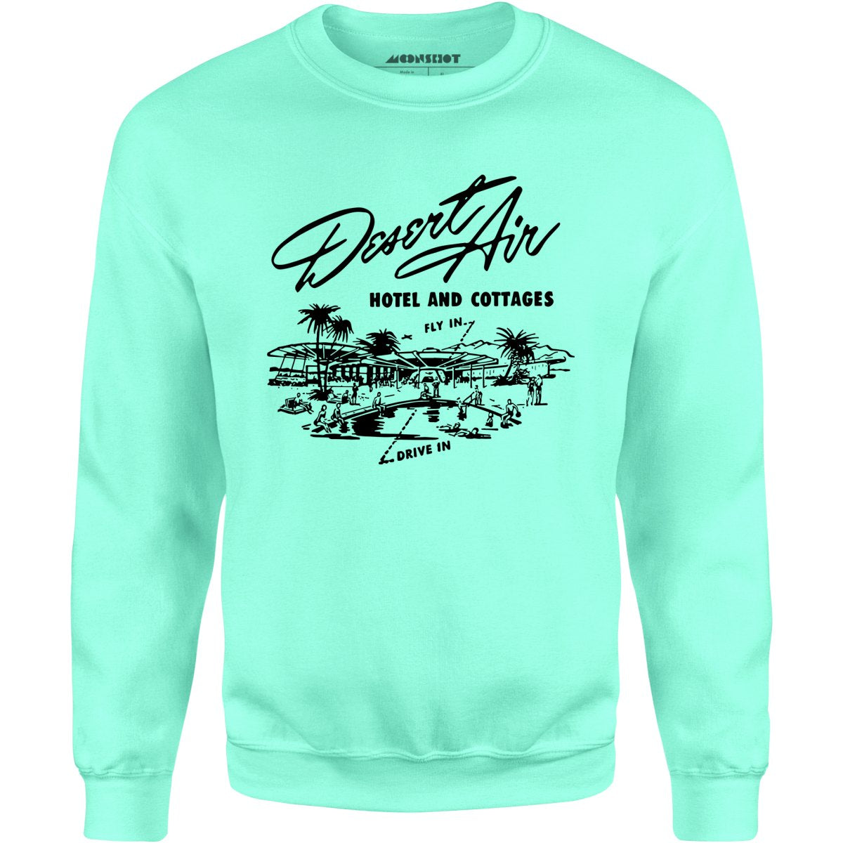 Desert Air Hotel & Cottages v2 - Vintage Palm Springs, CA - Unisex Sweatshirt