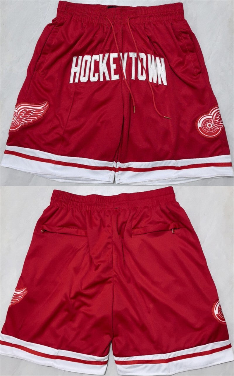detroit red wings red shorts (run small)