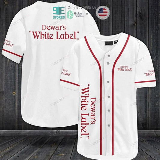 BEST Dewar's White Label white Baseball Jersey