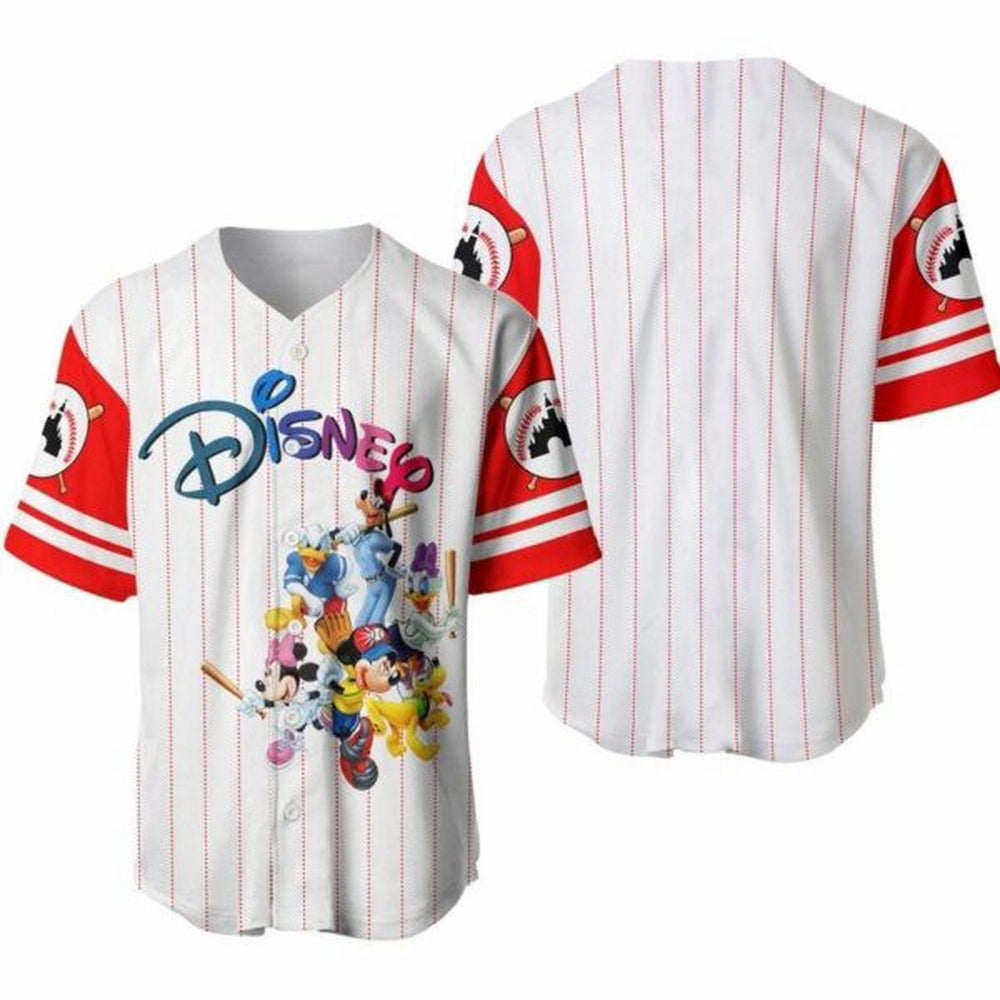 Disney Baseball Jersey: Mickey And Friends Cartoon Gift - Perfect for Disney Lovers - Bafud