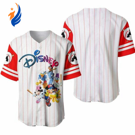 Disney Baseball Jersey: Mickey And Friends Cartoon Gift - Perfect for Disney Lovers - Bafud