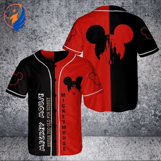 Stylish Disney Mickey Mouse Baseball Jersey - Perfect for Fans and Athletes - Bafud
