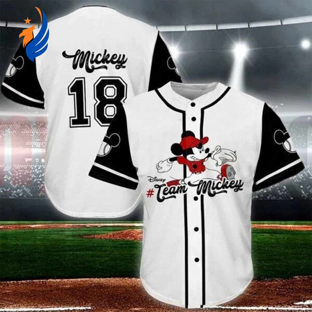 Disney Mickey Mouse Player Baseball Jersey: Perfect Gift for Mickey Mouse Lovers - Bafud