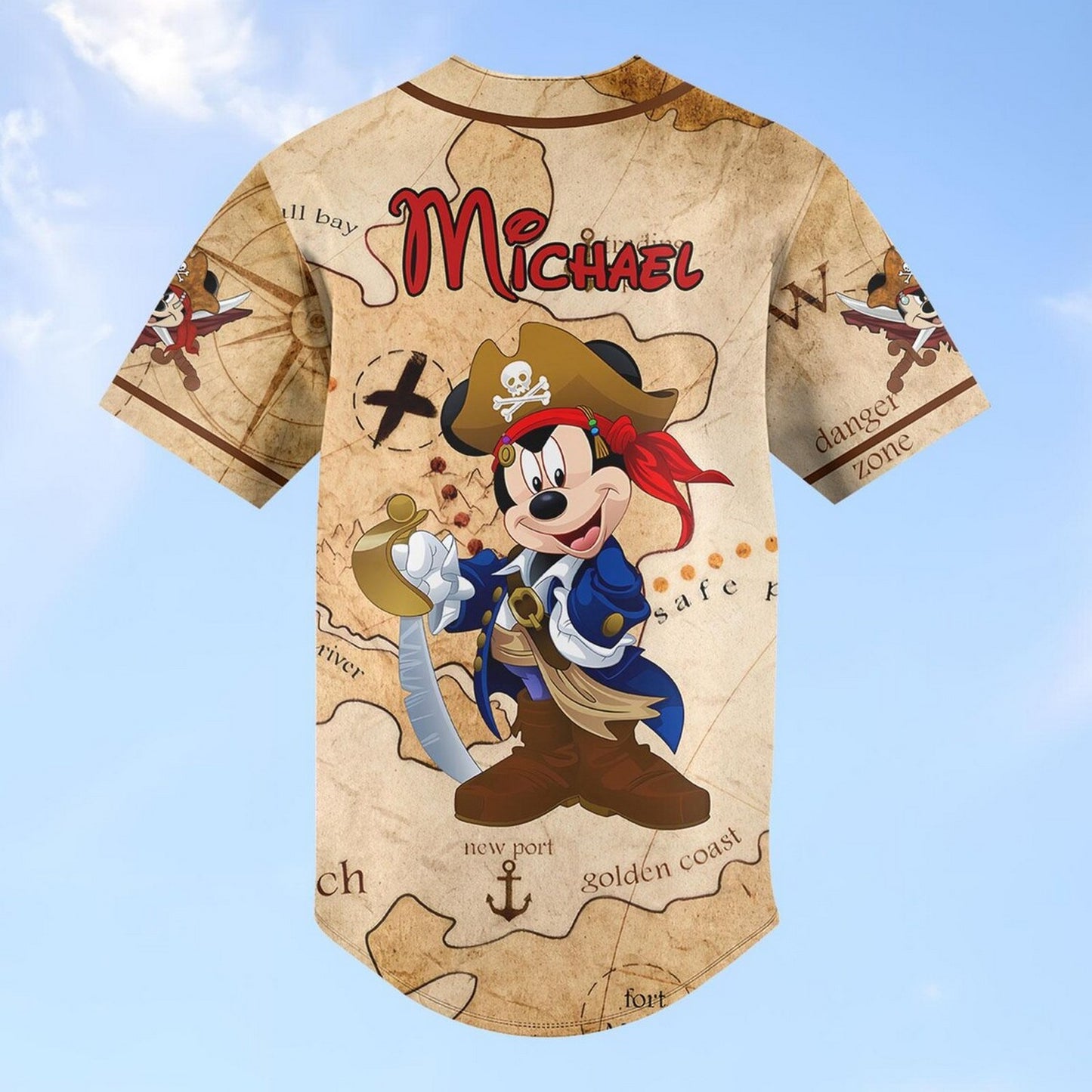 Disney Mickey Pirates Of Caribbean Baseball Jersey