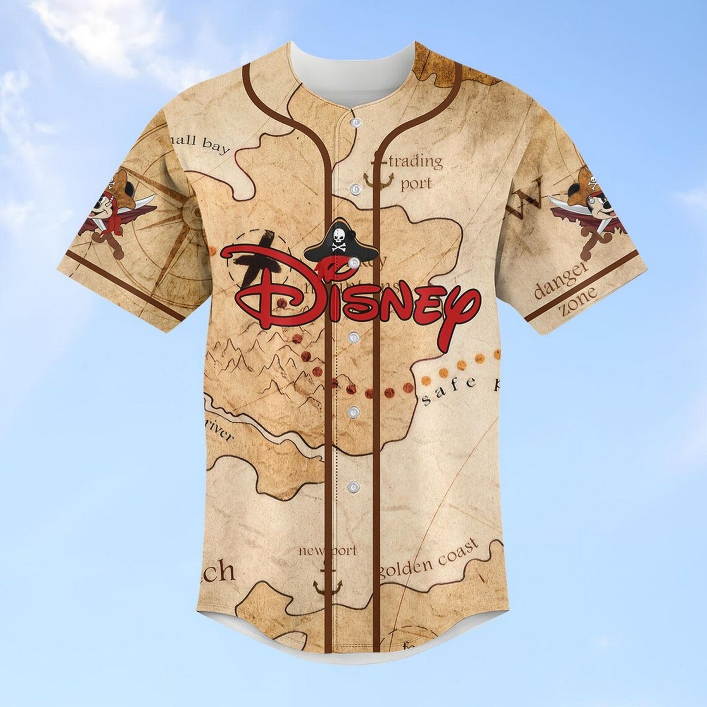 Disney Mickey Pirates Of Caribbean Baseball Jersey