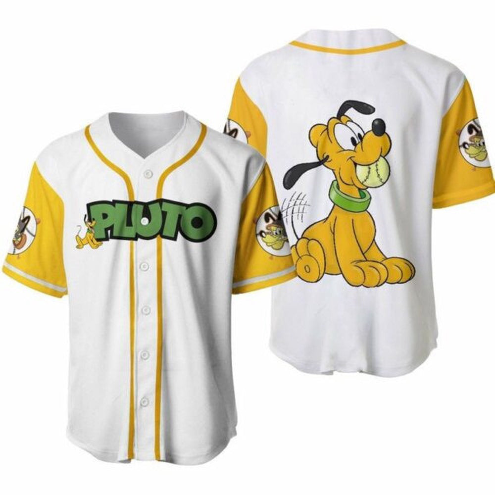 Disney Pluto Dog Mickey Mouse Cartoon Baseball Jersey – Perfect Gift for Disney Lovers Iio Jersey - Bafud