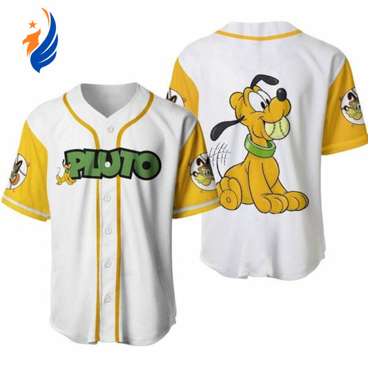 Disney Pluto Dog Mickey Mouse Baseball Jersey - Perfect Gift for Disney Lovers Iio - Bafud
