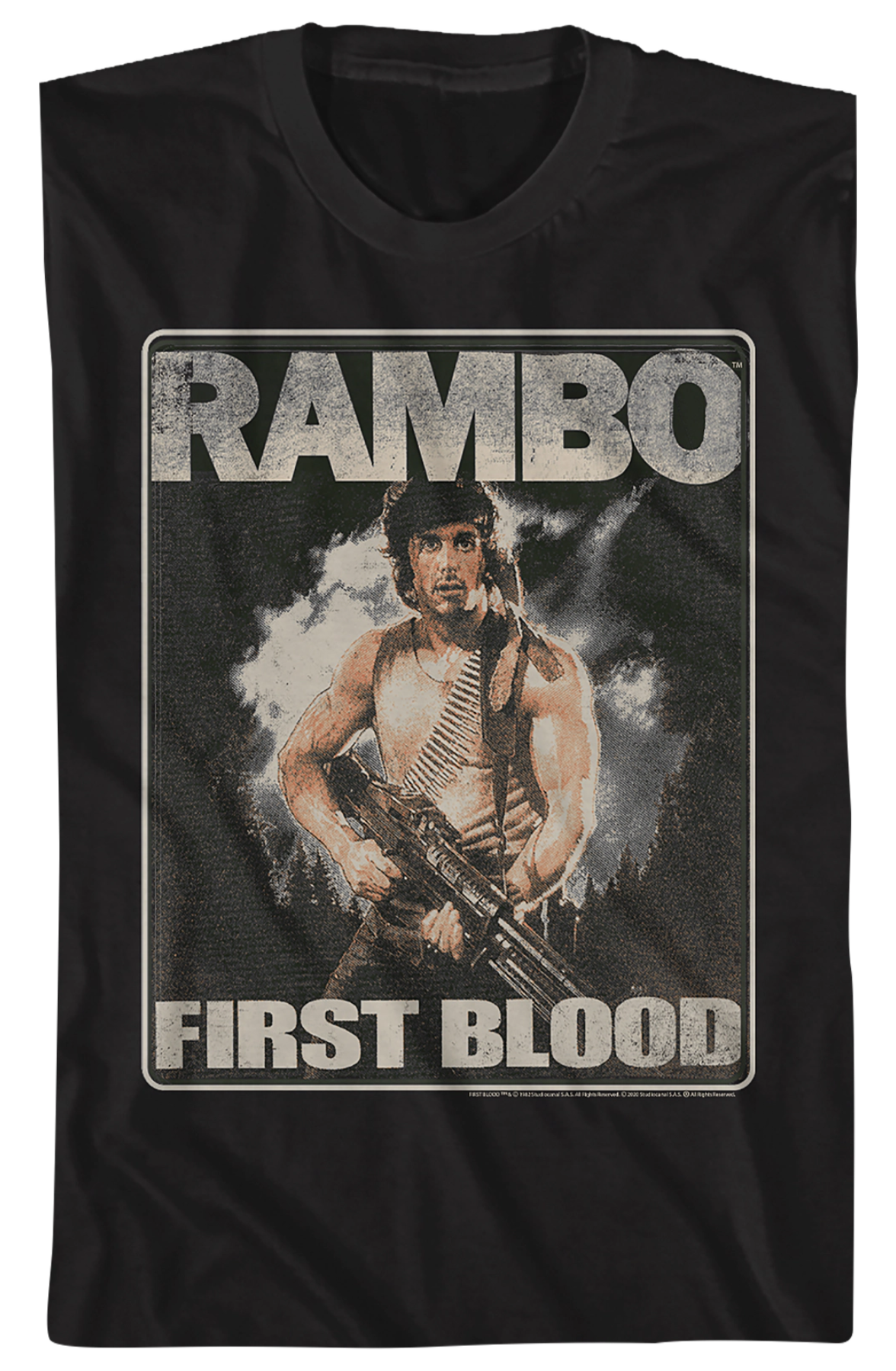 Distressed First Blood Poster Rambo T-Shirt
