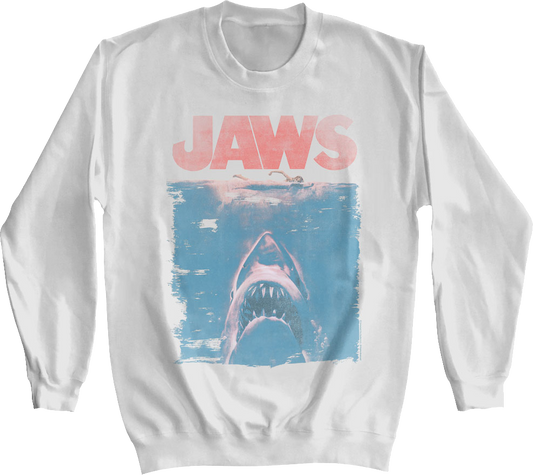 Distressed Movie Poster Jaws Sweatshirt