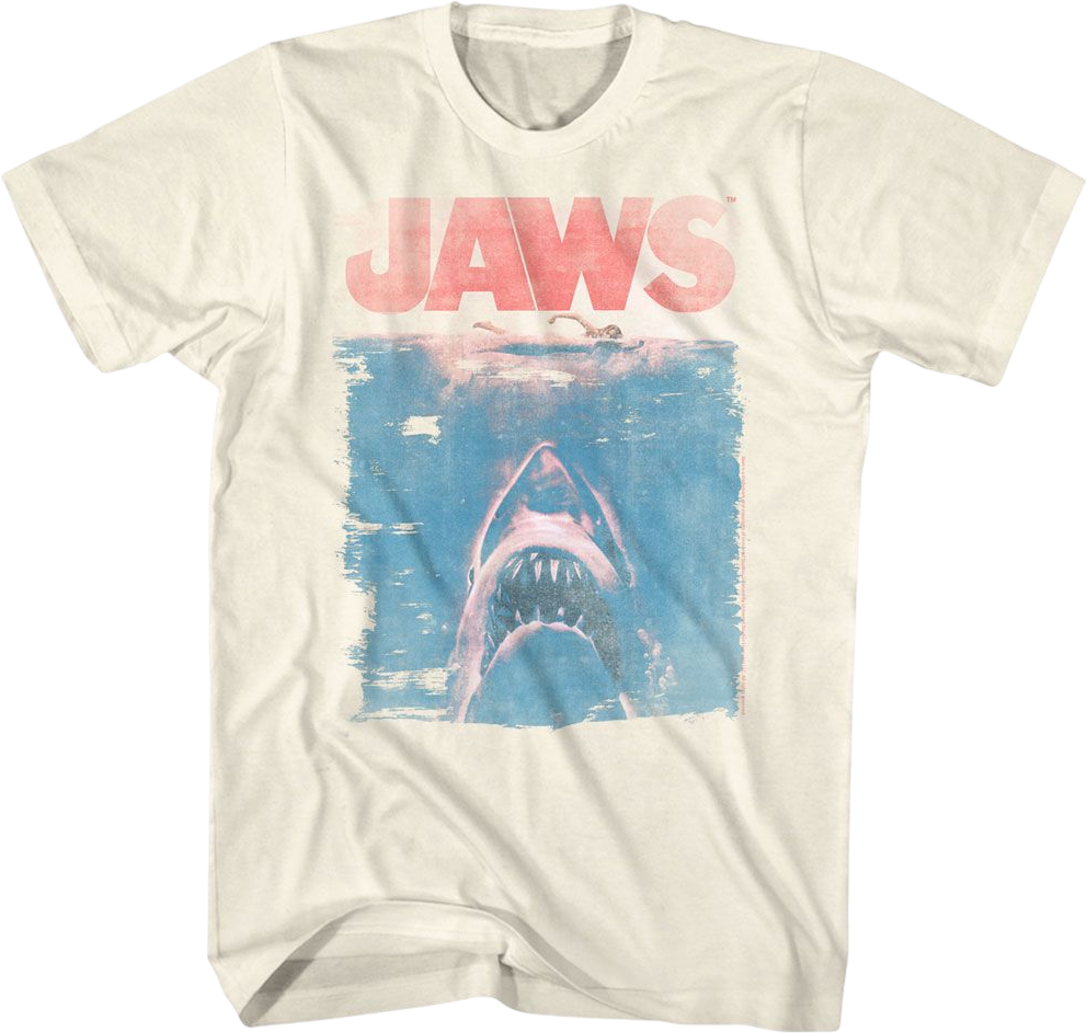 Distressed Movie Poster Jaws T-Shirt