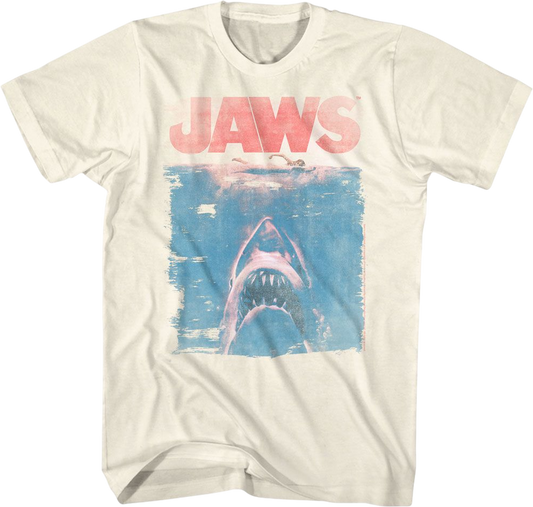 Distressed Movie Poster Jaws T-Shirt