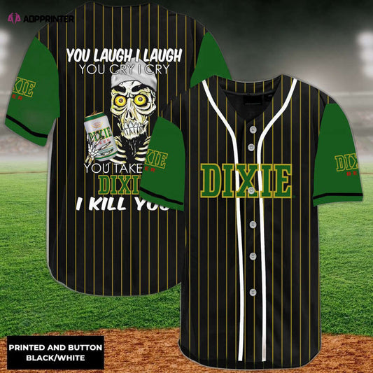 Dixie Beer Baseball Jersey: Laugh Cry and Take My Kill You Design - Aopprinter