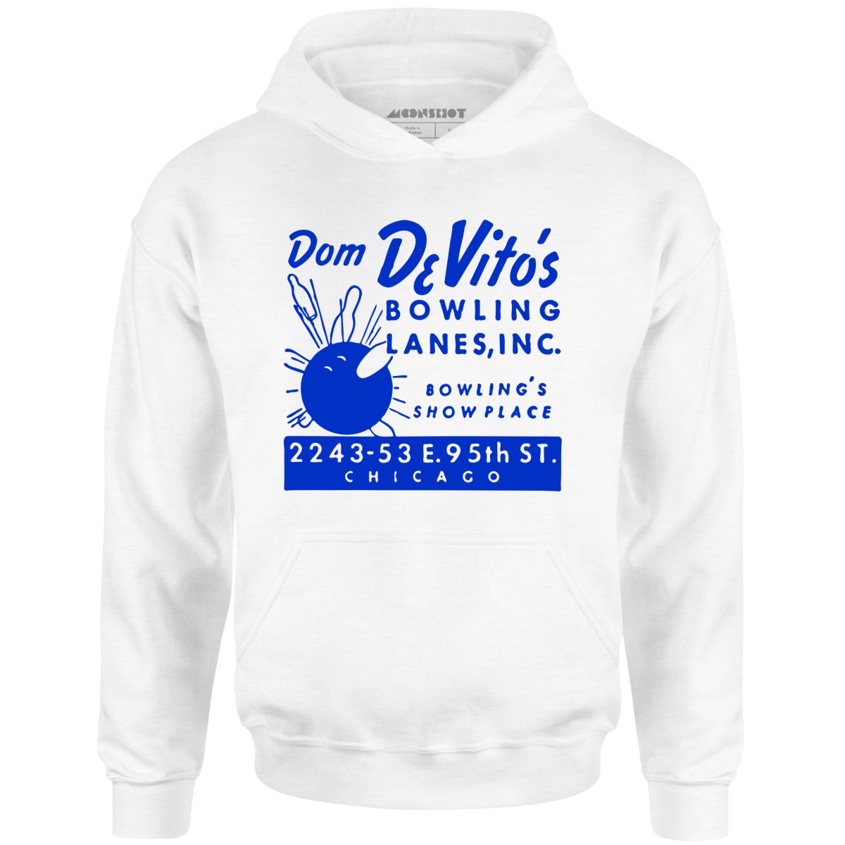 Dom DeVito's - Chicago, IL - Vintage Bowling Alley - Unisex Hoodie