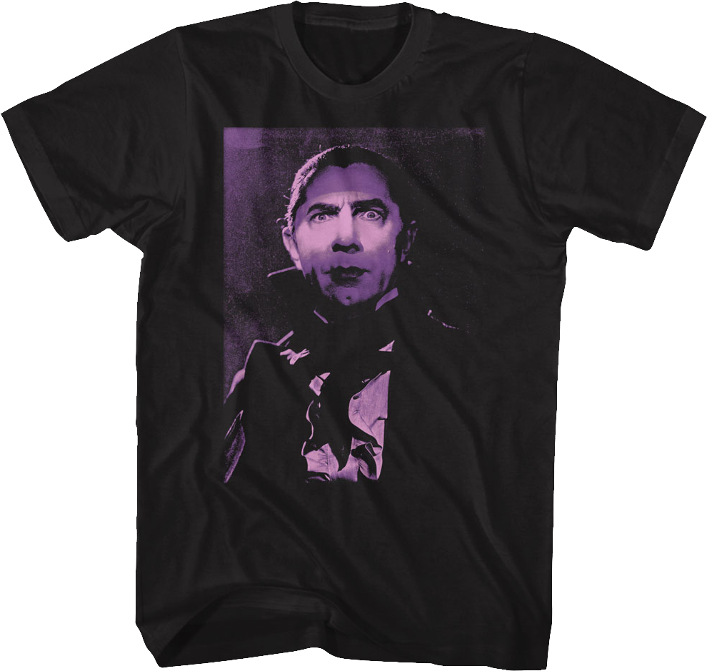 Dracula Purple Photo Bela Lugosi T-Shirt