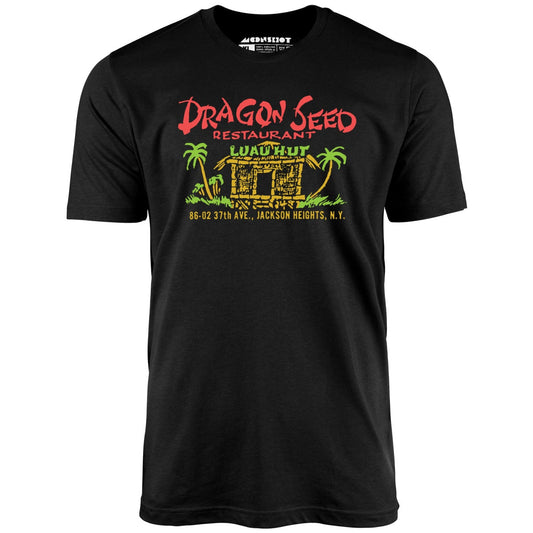 Dragon Seed Luau Hut - Jackson Heights, NY - Vintage Tiki Bar - Unisex T-Shirt