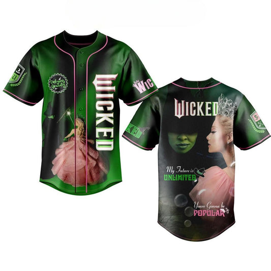 Dramatic Wicked Movie Design Baseball Jersey