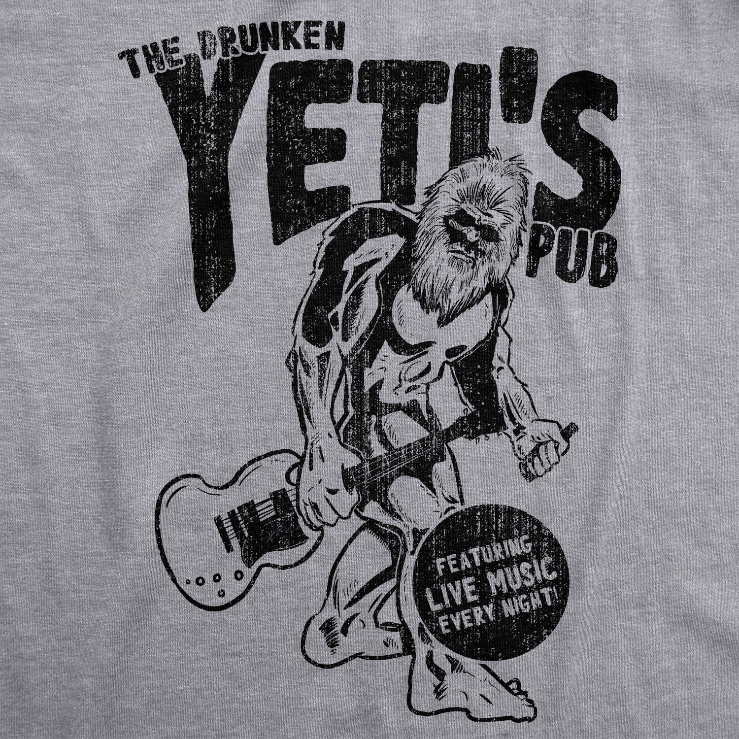 Drunken Yeti Pub Men's T Shirt Hoodie, Sweatshirt | InkThreadWorks.com (Image 2)