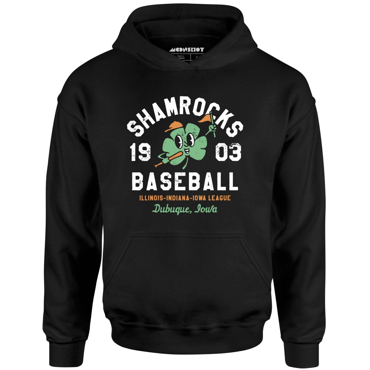 Dubuque Shamrocks - Iowa - Vintage Defunct Baseball Teams - Unisex Hoodie