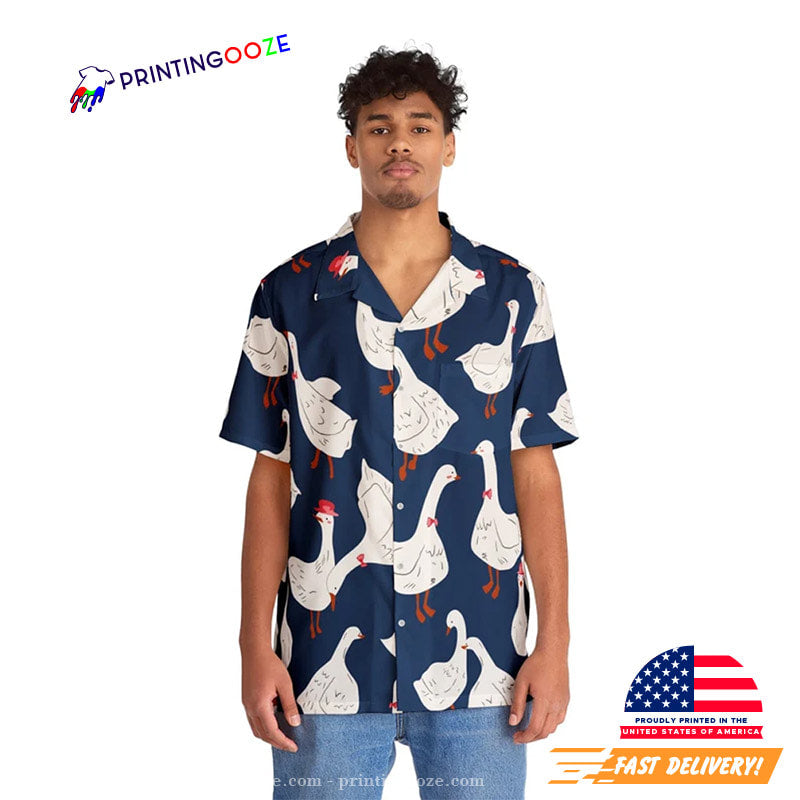 Duck Icon Hawaiian Shirt