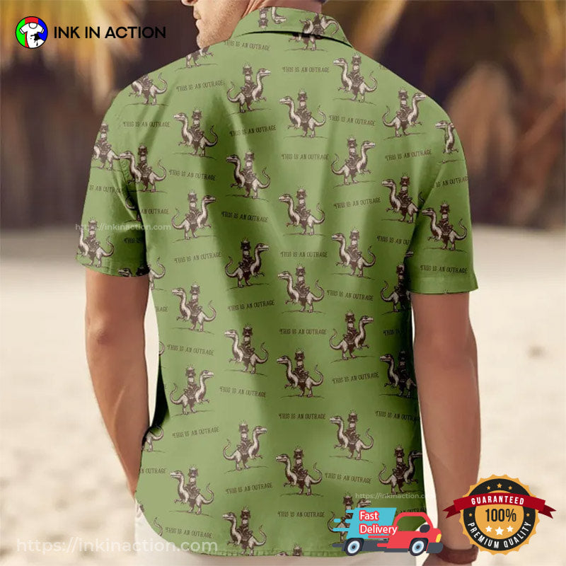 Dungeon Crawler Carl Princess Donut​ And Mongo Button Hawaiian Shirt