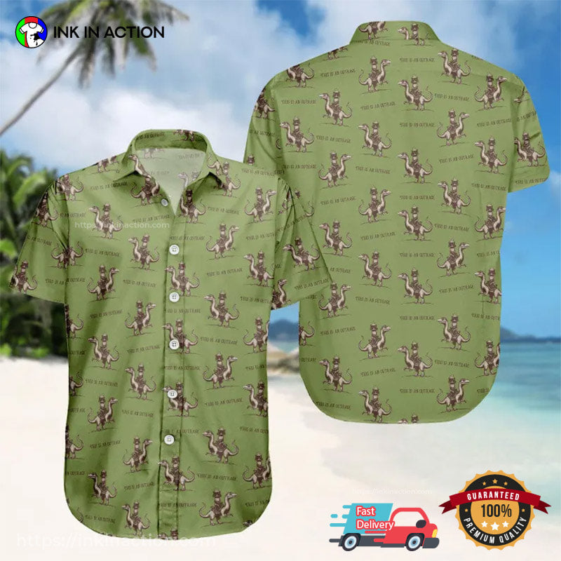 Dungeon Crawler Carl Princess Donut​ And Mongo Button Hawaiian Shirt