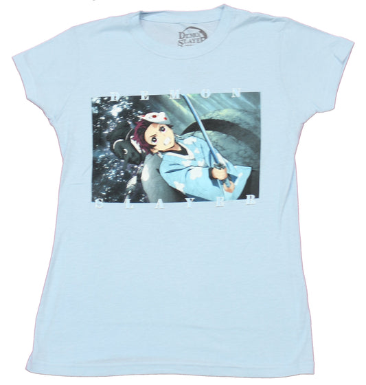 Demon Slayer Girls Juniors T-Shirt - Kimetsu No Yaiba Tanjiro Photo Box