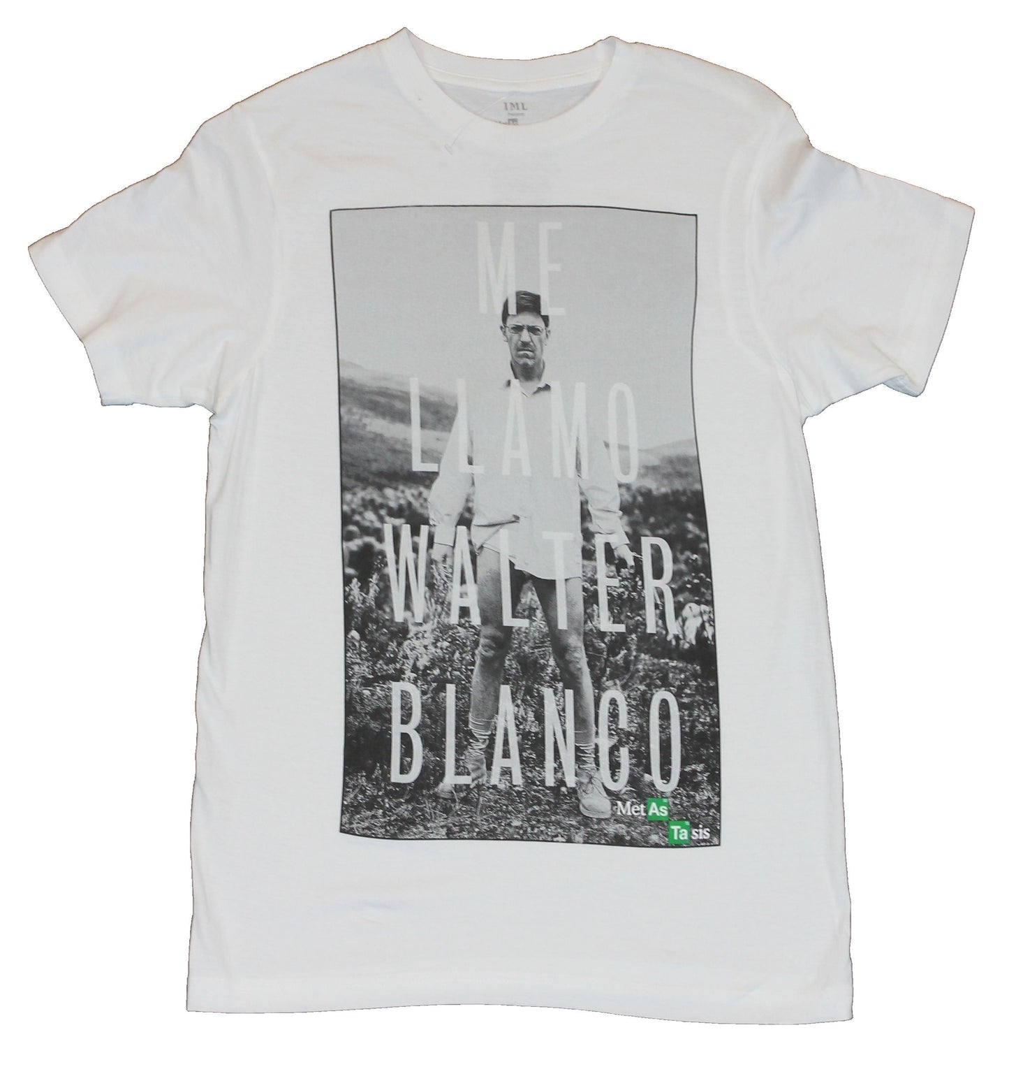 MetAs Tasis Breaking Bad Mens T-Shirt - Me Llamo Walter Blanco Photo Image