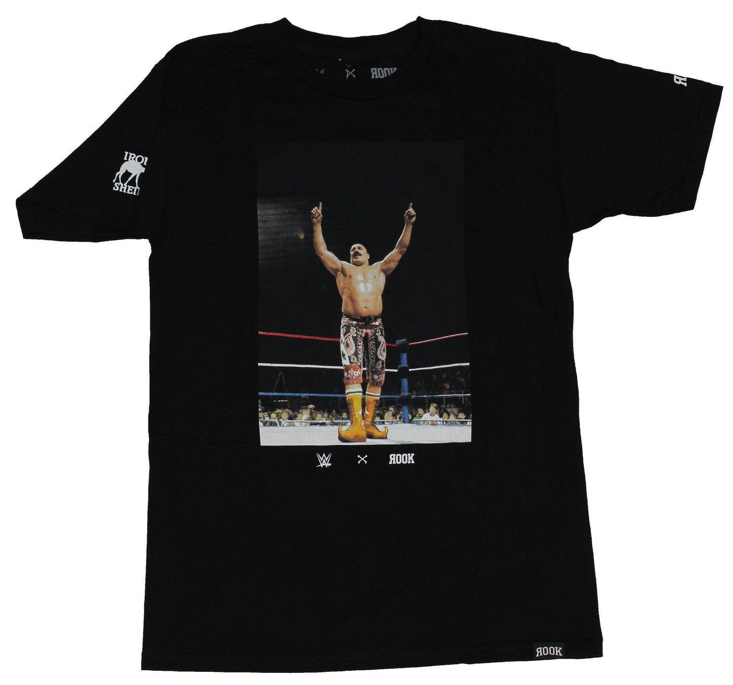 Iron Sheik Mens T-Shirt  - Iron Sheik Posing in Victory in thing Photo Image