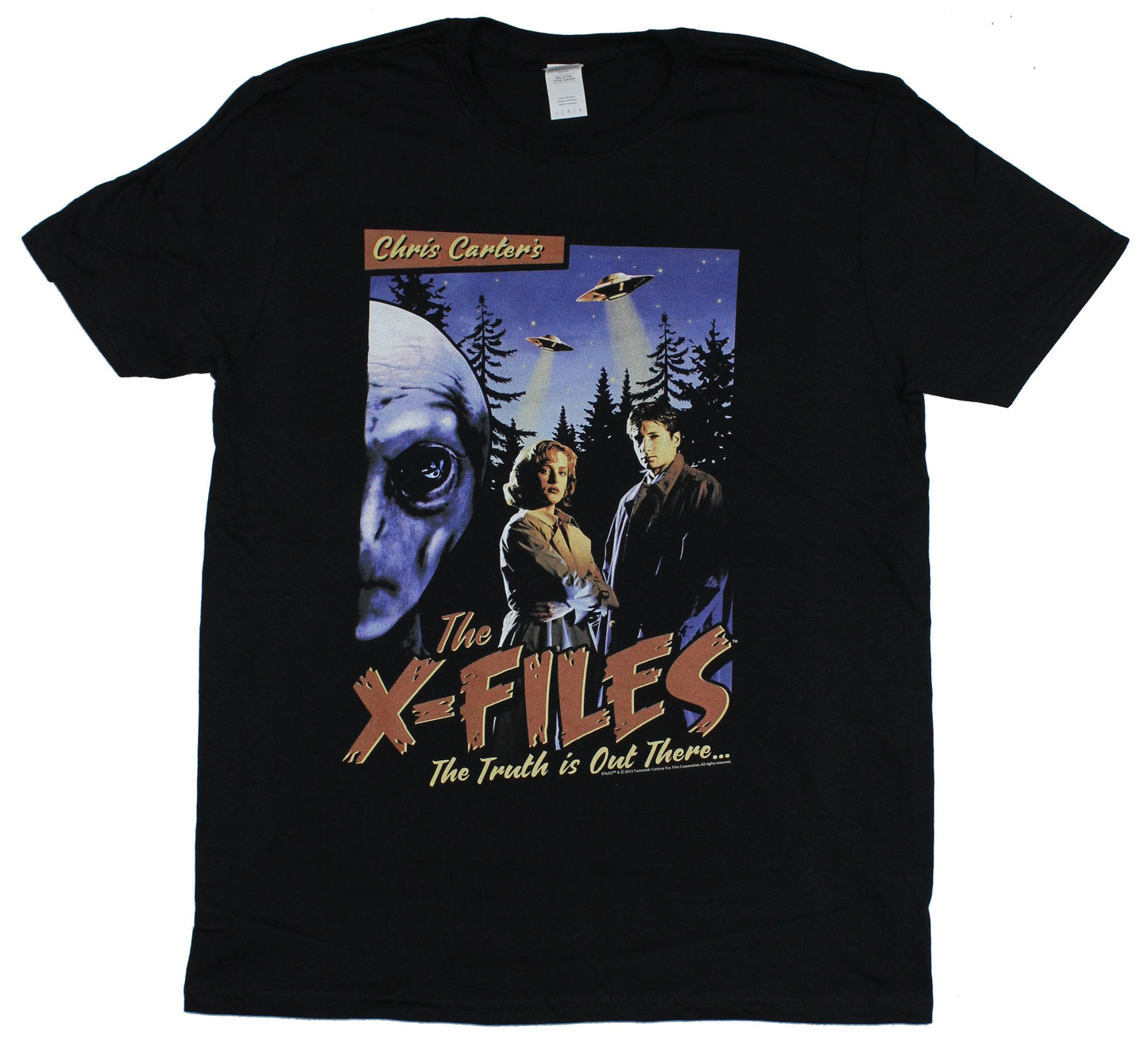 The X-Files Mens T-Shirt - Old School Movie Poster Design Image