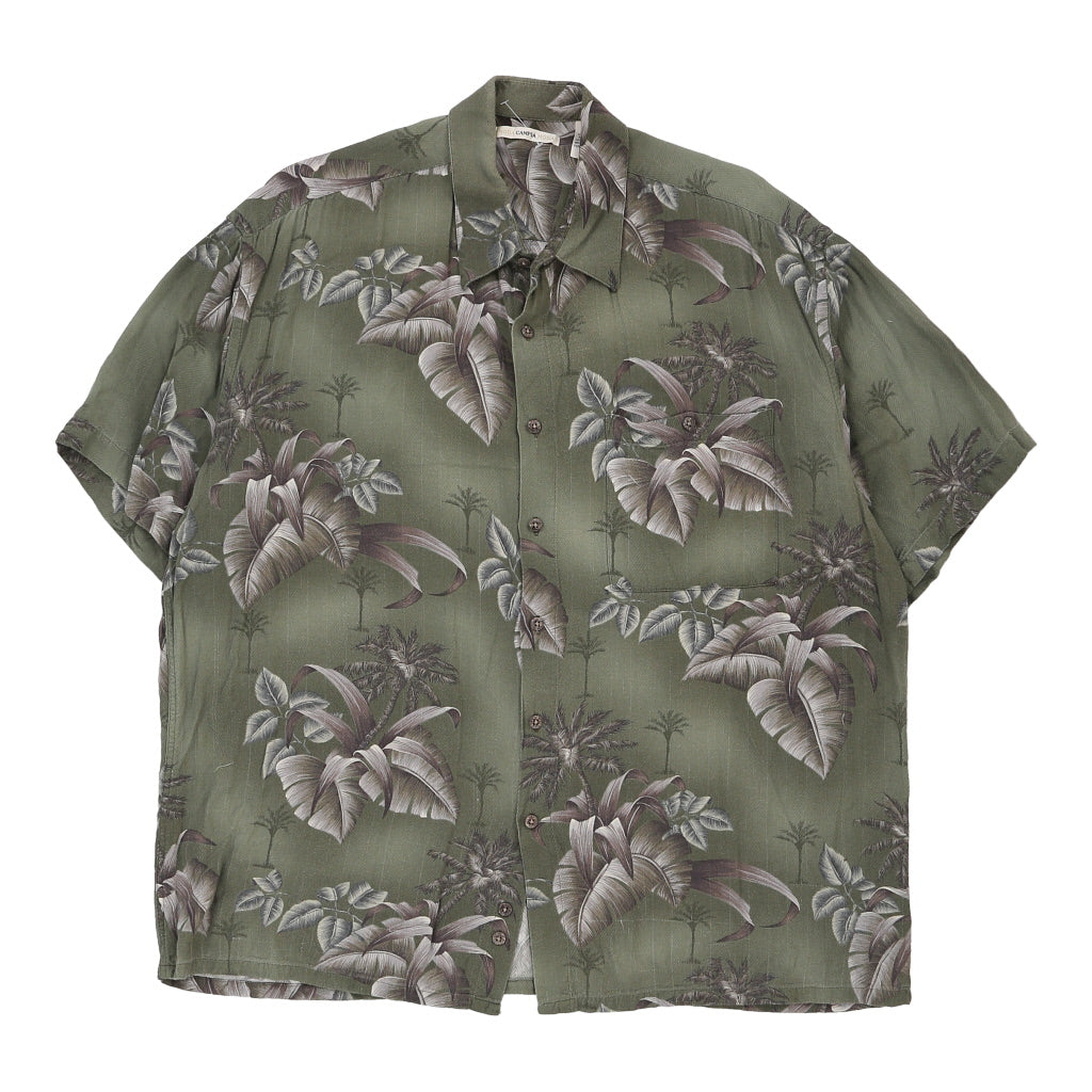Campia Floral Hawaiian Shirt - XL Green Viscose
