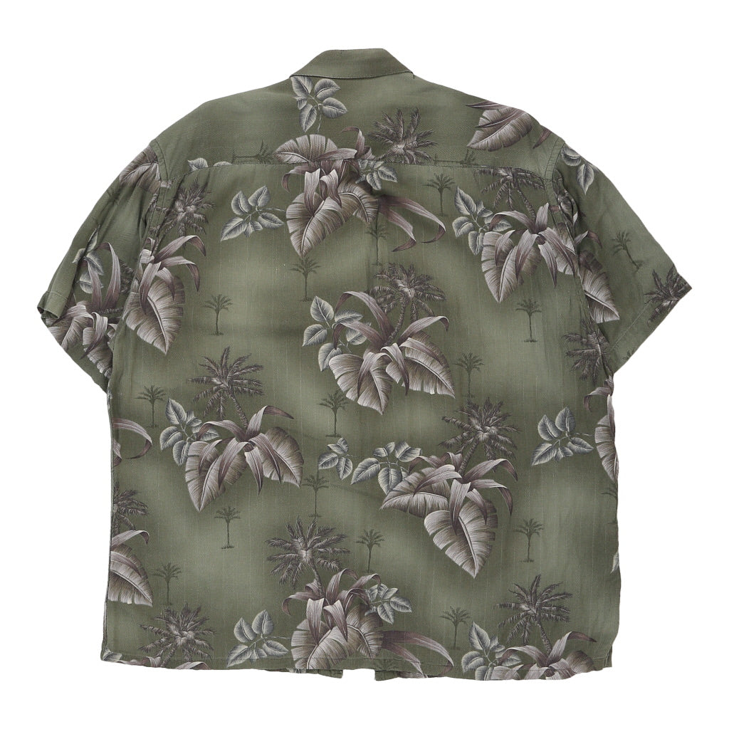 Campia Floral Hawaiian Shirt - XL Green Viscose