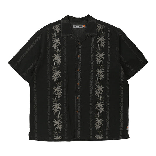 Quiksilver Hawaiian Shirt - 2XL Black Cotton
