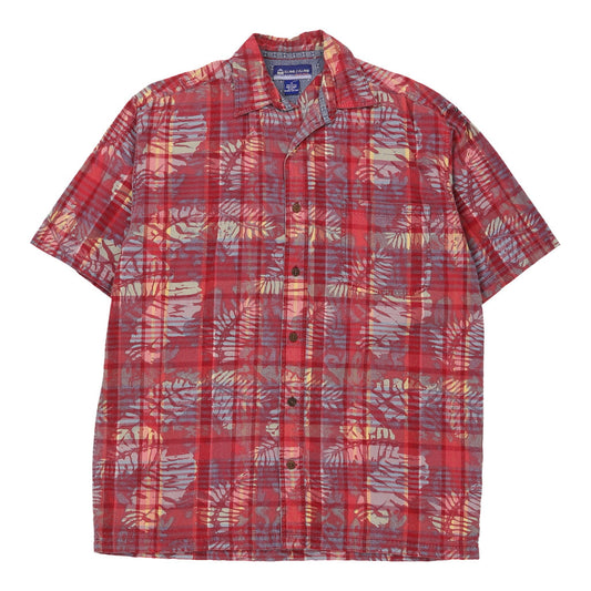 Island 2 Island Hawaiian Shirt - Medium Red Cotton
