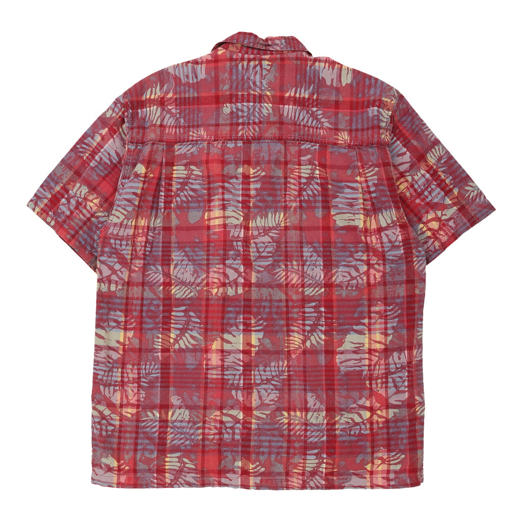 Island 2 Island Hawaiian Shirt - Medium Red Cotton