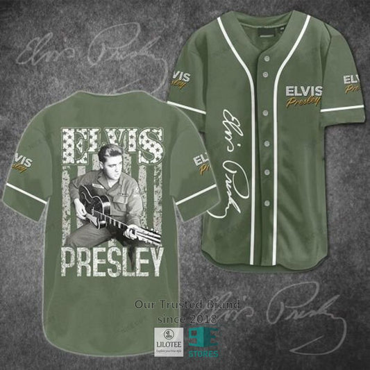 Elvis Presley Green Baseball Jersey