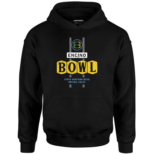 Encino Bowl - Encino, CA - Vintage Bowling Alley - Unisex Hoodie