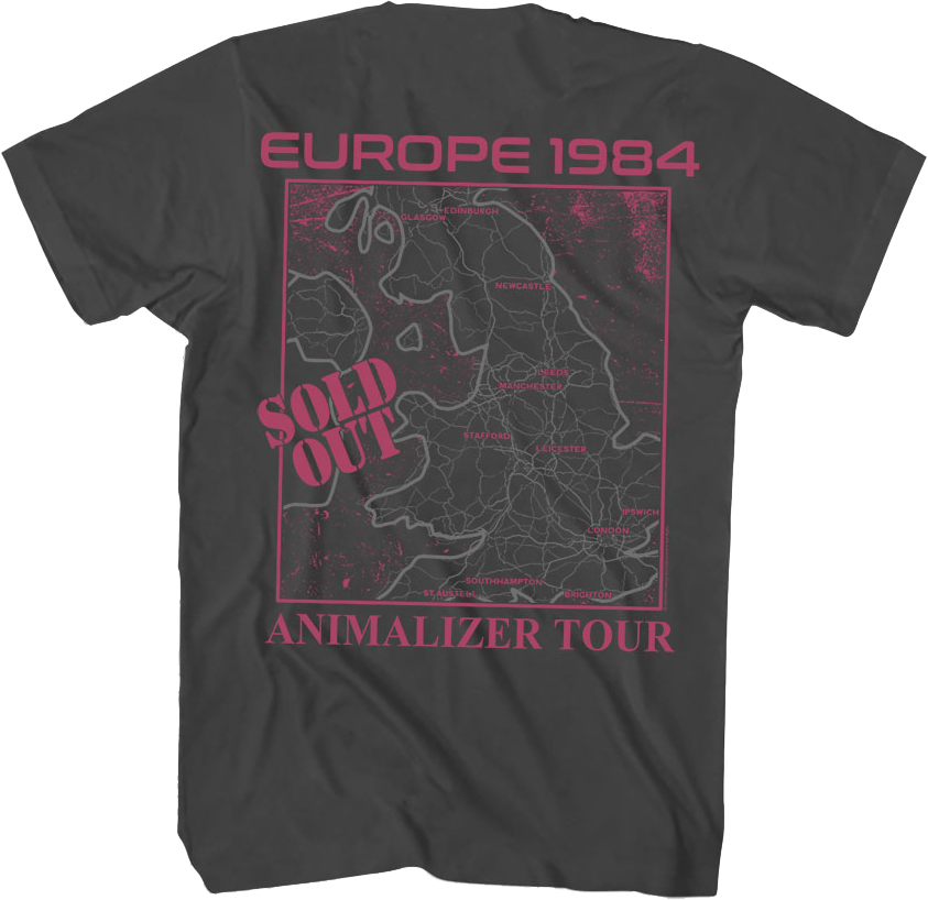 Front & Back Europe 1984 Animalizer Tour KISS T-Shirt