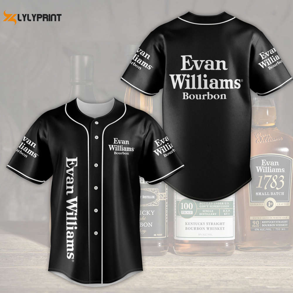 Evan Williams Bourbon Baseball Jersey - Gift for Men Women - lylyprint.com